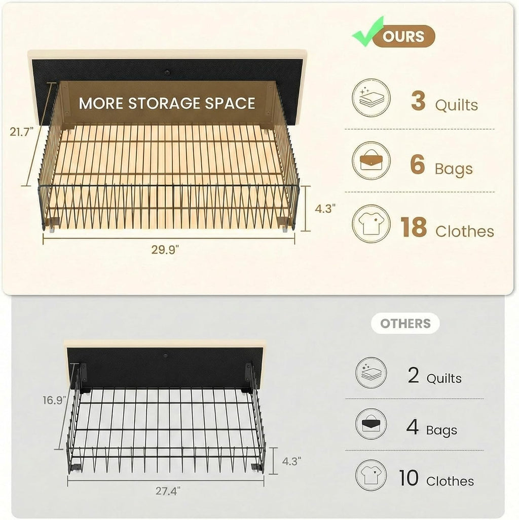 SHA CERLIN Queen Platform Bed Frame with 4 Storage Drawers, Vertical Channel Tufted Adjustable Headboard, Velvet Upholstered, Wooden Slats Support, No Box Spring Needed, Easy Assembly, Cream