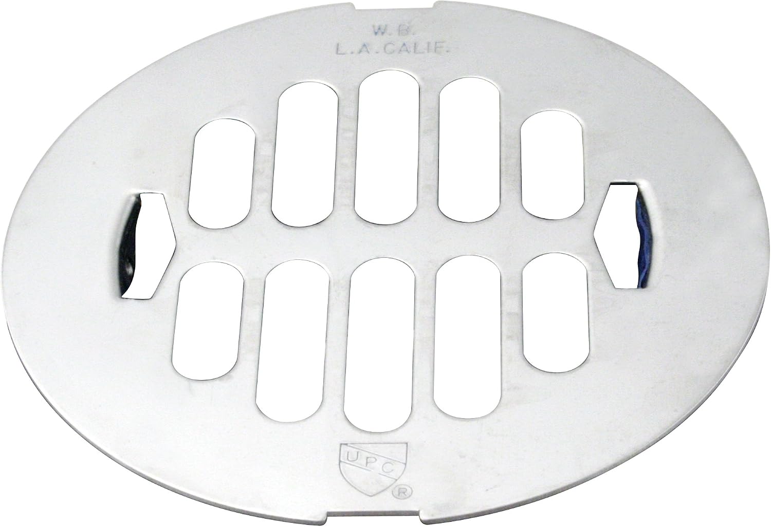 Westbrass D3198-100-26 4-1/4' OD Brass Snap-in Shower Strainer Grid Drain Cover, Polished Chrome (100-Pack)