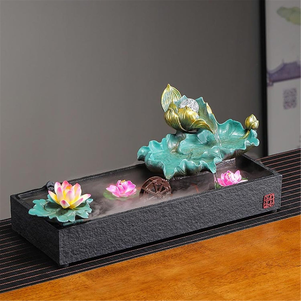 Tabletop Tabletop Fountain, Meditation Indoor Waterfall Feature for Home Office Bedroom Relaxation Decor(Medium)