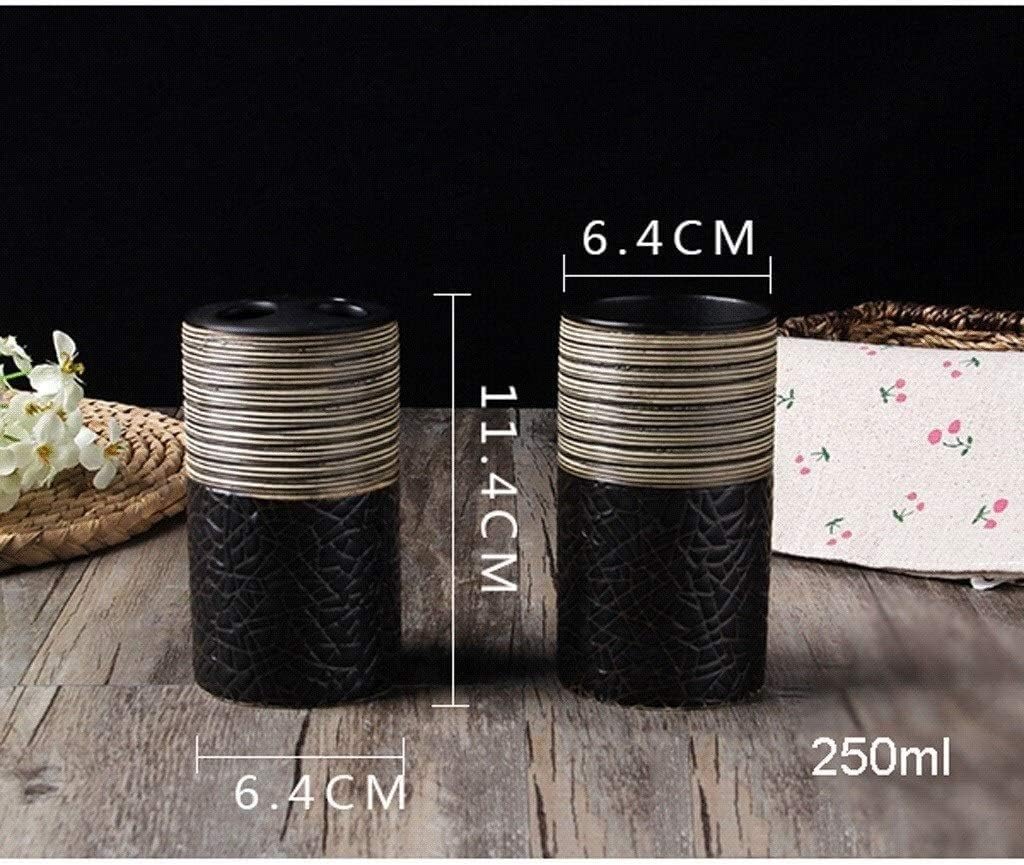 Soap Dispenser Refillable Hand Lotion Dispensers, Soap Dispenser Bathroom Accessories Set, 4 Piece Complete Ceramic Brushed Bathroom Accessory Set, Toothbrush Holder