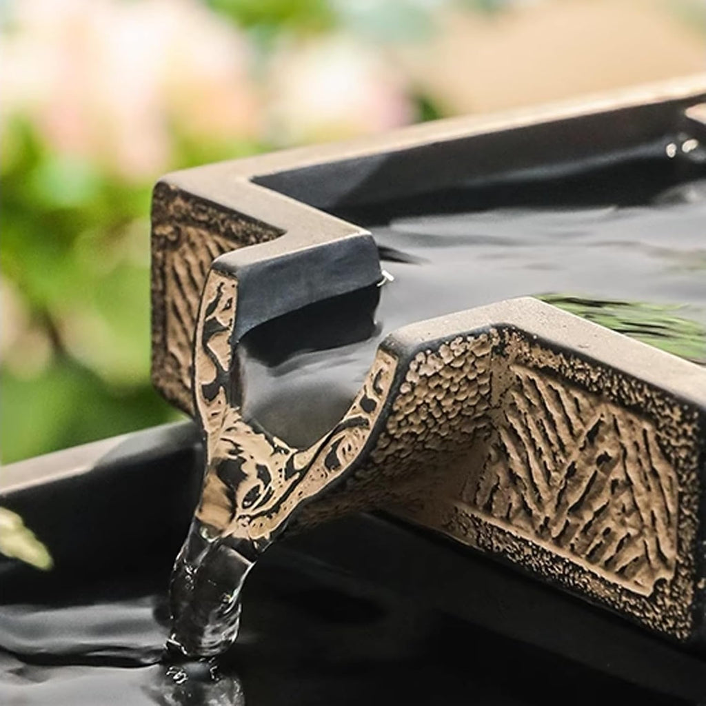 Desktop Fountain Chinese Style Financial Attraction, Flowing Water Decoration, Home, Porch, Living Room, Desktop, Office, Circular Fountain, Landscape Tabletop Fountain