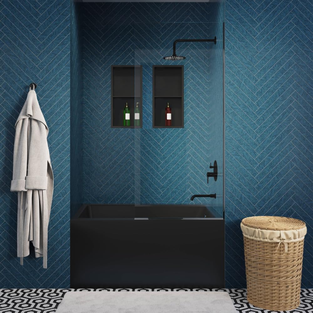 Voltaire 48' x 32' Right-Hand Drain Alcove Bathtub with Apron in Matte Black