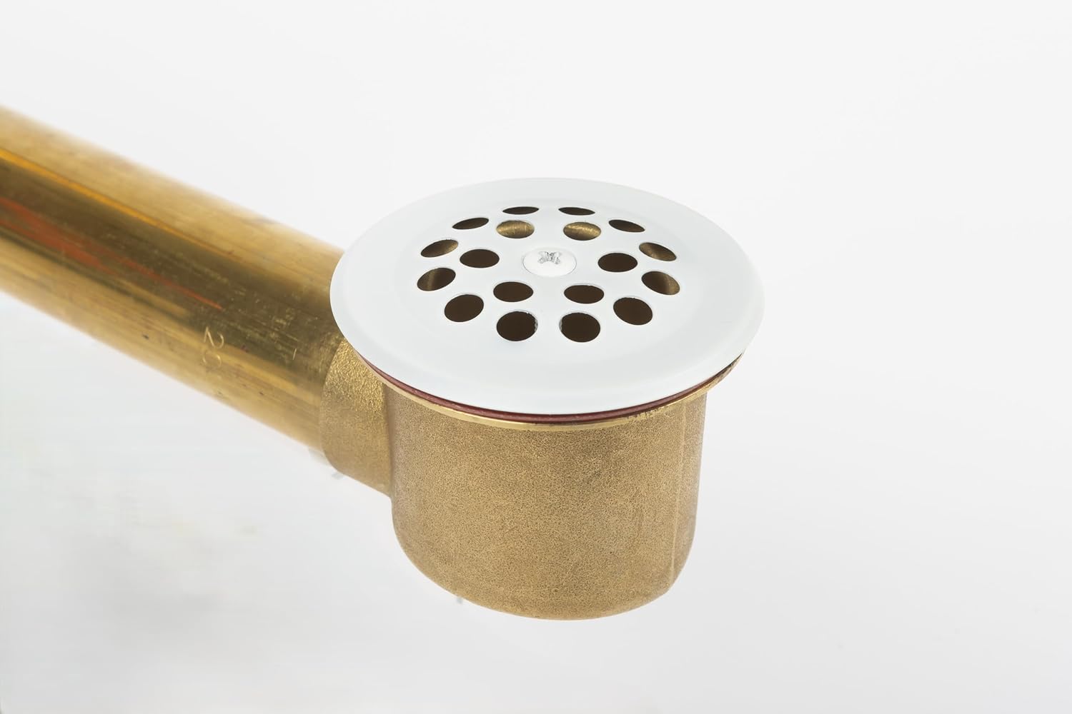 Fine Fixtures Bathtub Shower Drain - 20 Gauge Brass Tubing, Trip Lever Overflow Assembly Tub Drain Kit - Matte White