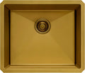 Ruvati 21-inch Polished Brass Matte Gold Stainless Steel Undermount Bar Prep Kitchen Sink 16 Gauge Rounded Corners Single Bowl - RVH7121GG