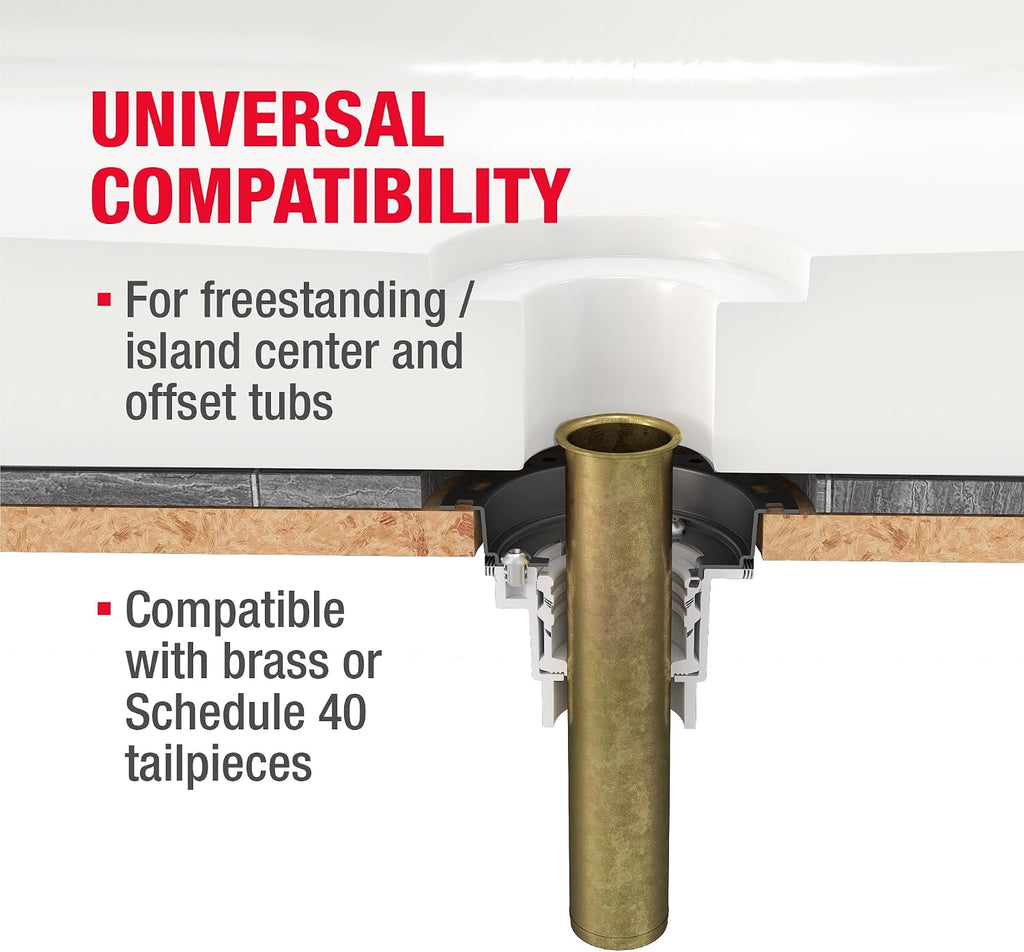 Oatey 46001A ABS Universal Freestanding Tub Drain Kit