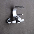 Shower System Waterfall Bathtub Shower Faucet Set Black Bathtub Mixer Tap Dual Contral Shower Wall Mounted Shower Faucet-Chrome