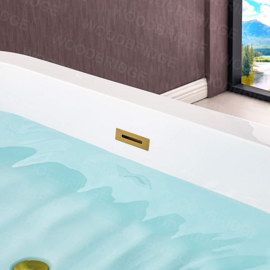 WOODBRIDGE B0002-BG-Drain&O Bathtub, Brushed Gold