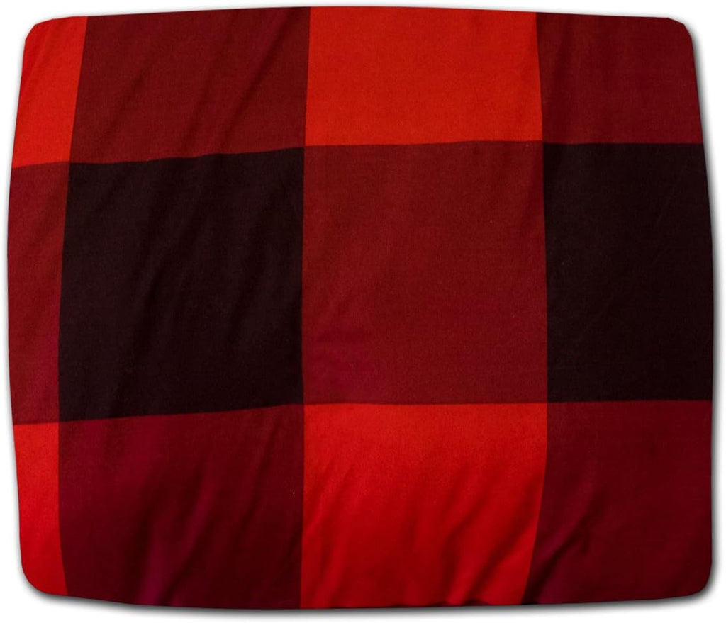 Sweet Home Collection Comforter Set 4 Piece Buffalo Check Plaid Design Soft and Luxurious All Season Warmth Down Alternative Reversible to Solid Color, King, Burgundy (Pack of 3)