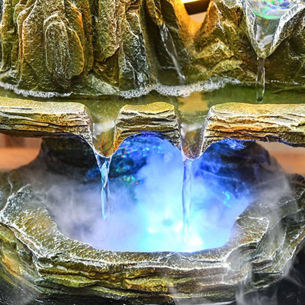 GUERNSEY Tabletop Fountain Tabletop Fountains Chinese-Style Living Room Circulating Water Ornaments Rockery Water Fountain Ornaments Office Desktop Decorations Indoor Fountain