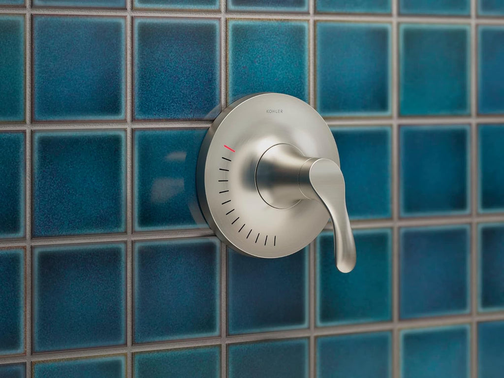 KOHLER TS27391-4G-CP Simplice Rite-Temp Bath and Shower Trim Set with Single-Function Showerhead 1.75 GPM, Diverter Bath Spout, Wall-Mount Shower Head and Bath Faucet, Polished Chrome