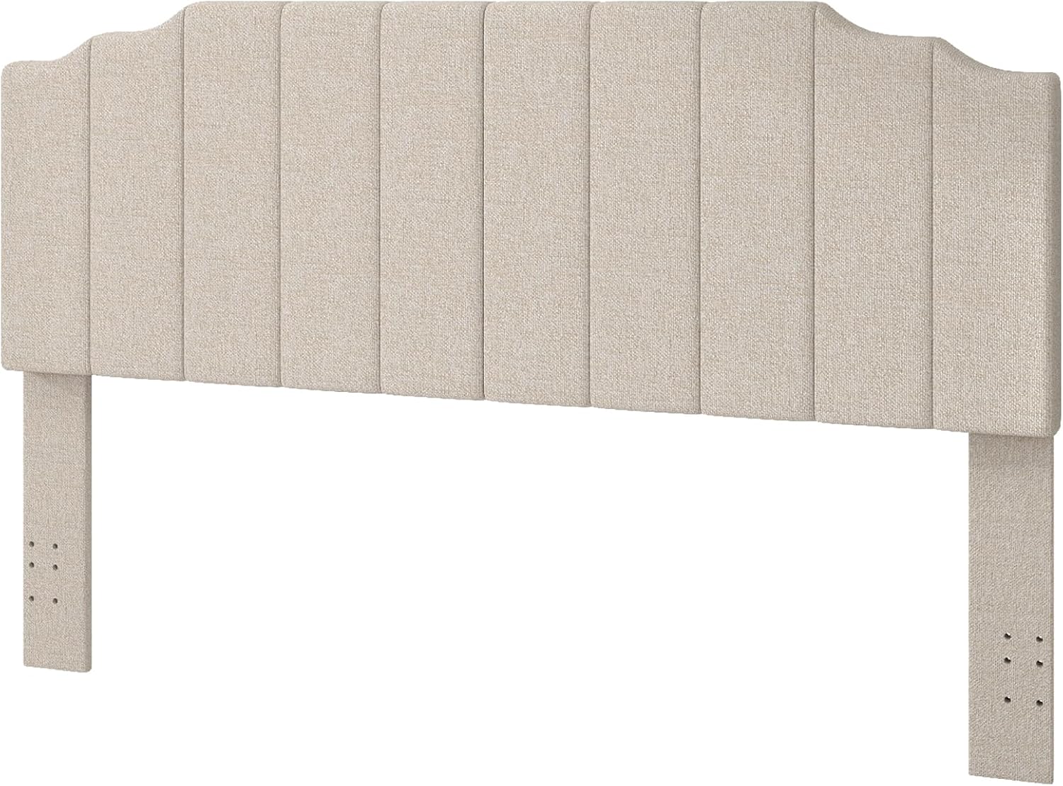 Befurtori King Size Headboard Only, Linen Wall Mounted Headboard King for Adjustable Bed Modern Upholstered Head Board Easy Assembly, Beige