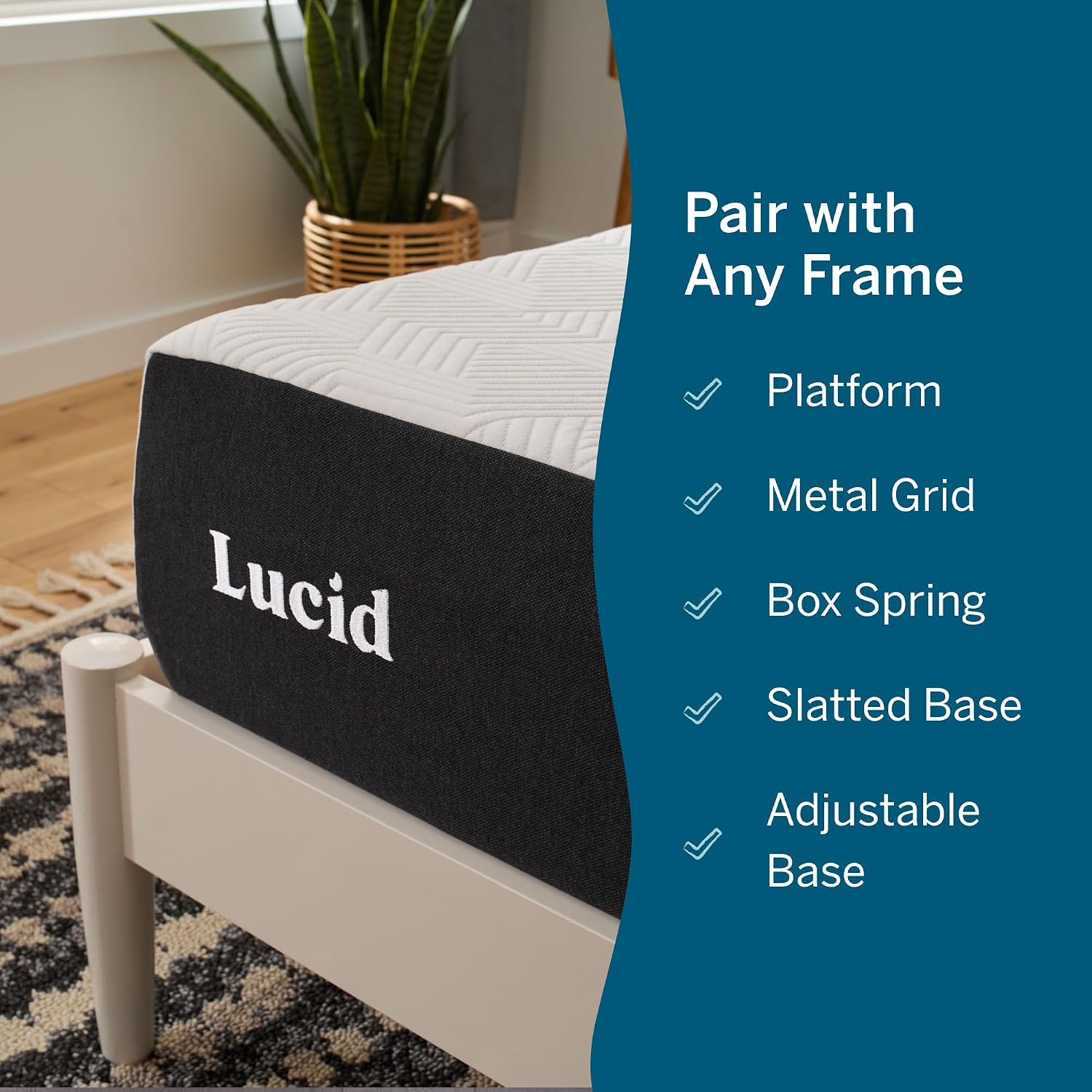 Lucid 10 Inch Memory Foam Mattress - Medium Feel - Infused with Refreshing Bamboo Charcoal and Cooling Gel - Bed in a Box - Temperature Regulating - Pressure Relief - Breathable - Full XL Size