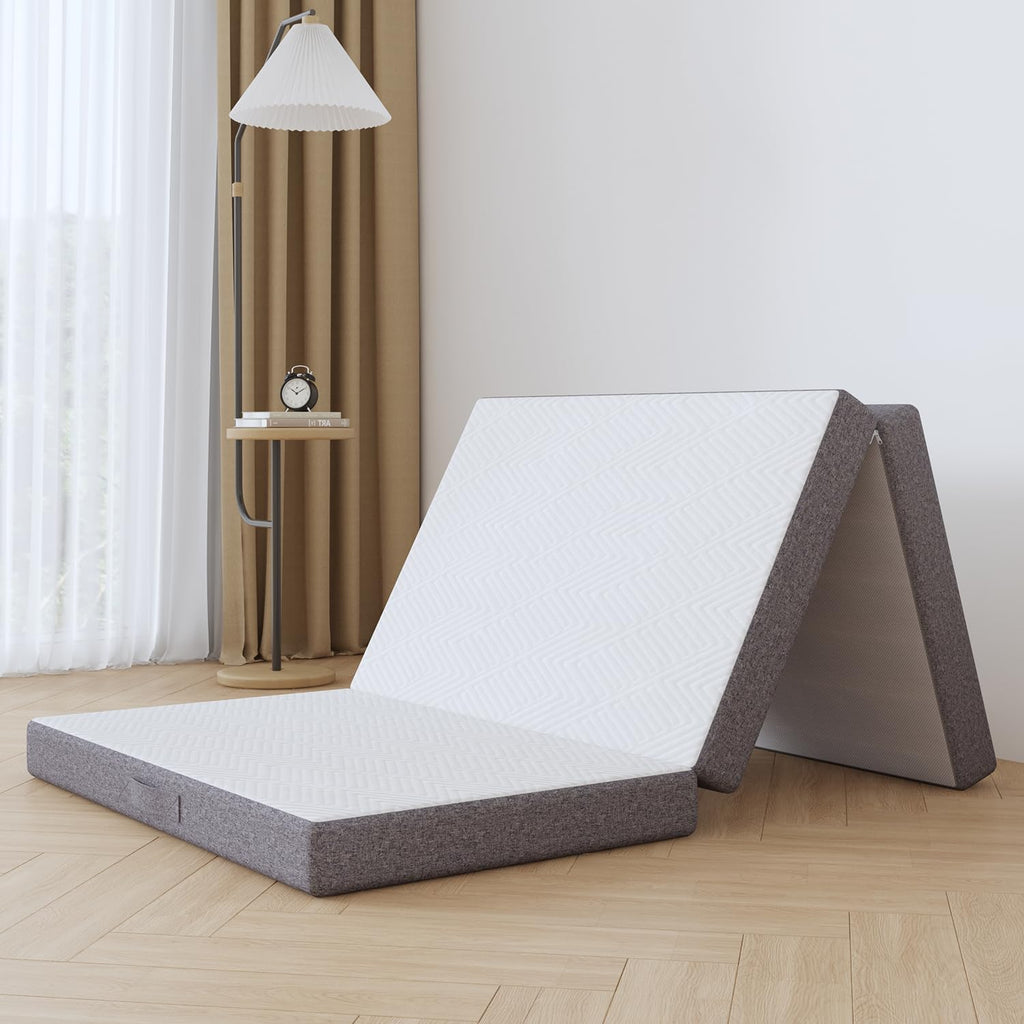 Novilla Folding Mattress Queen, 4 Inch Cozy Gel Foam Fodable