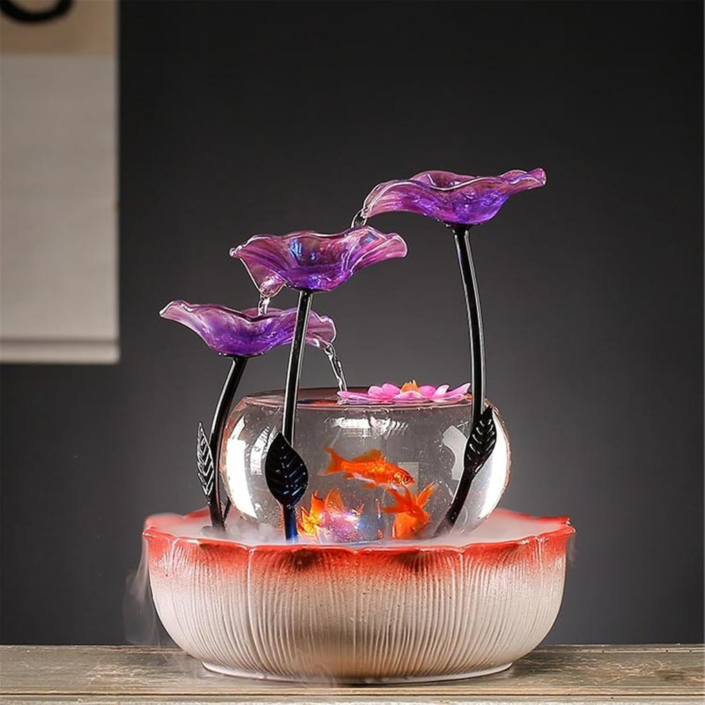 Tabletop Indoor Tabletop Fountains, Luxury-Style Fish Tank Water Ornament Home Office Desktop Decorations Decor