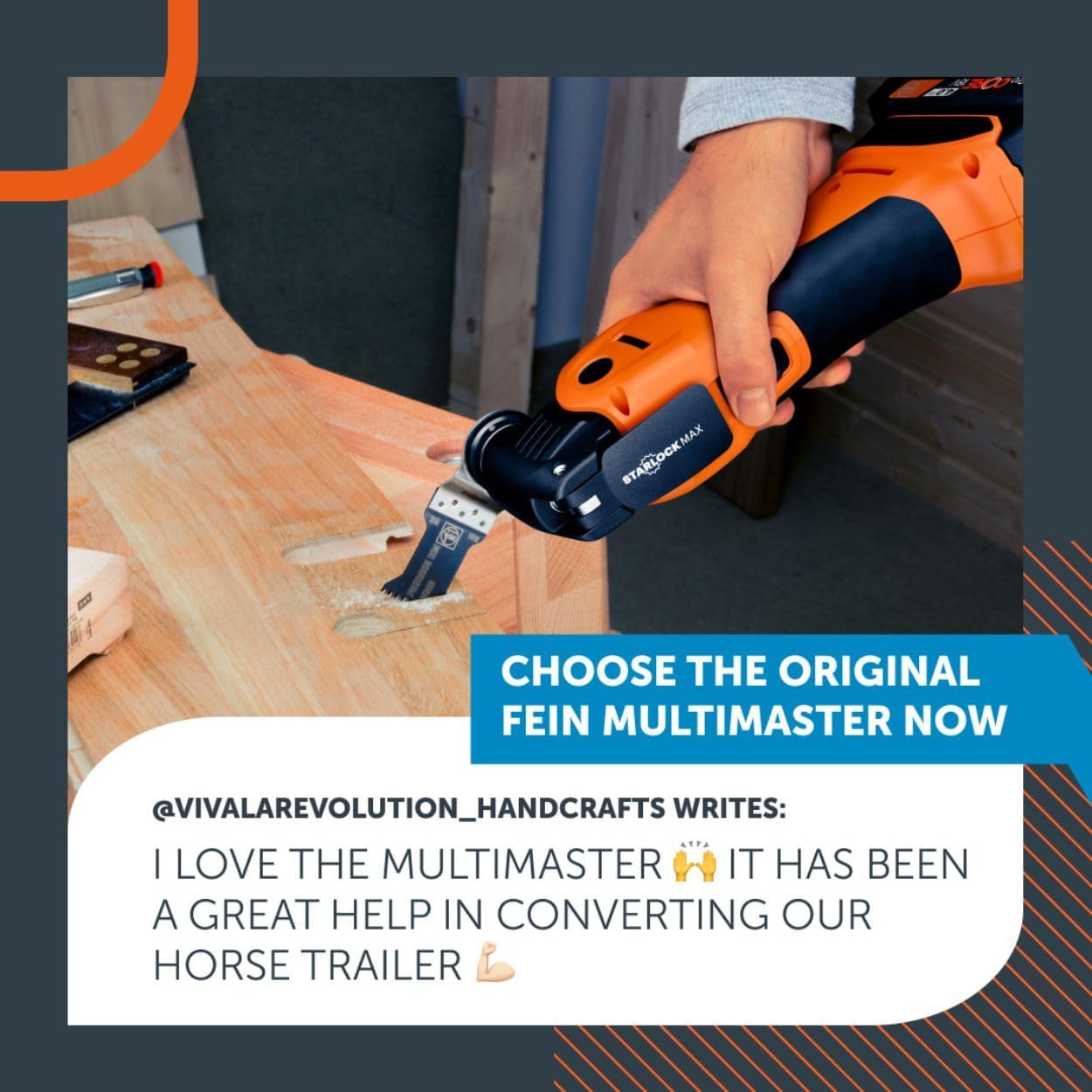 Fein Cordless MultiMaster AMM 500 Plus Top 4 Ah AS for Interior Construction and Renovation - Starlock Plus Mount, QuickIn System, Constant Speed, Metal Drive Head - 71293861090