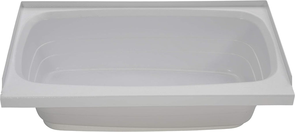 Lippert Replacement 24' x 40' White Bathtub with Right Drain, Scratch-Resistant ABS Acrylic for RVs, Travel Trailers, 5th Wheels, Motorhomes - W2440RHSPK