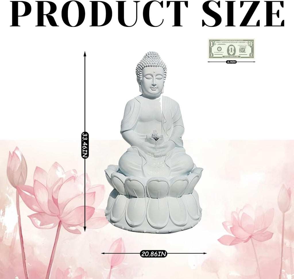 Outdoor Water Fountain Outside, Garden Fountain, Buddha Statue Outdoor/Indoor for Home, Buddha Decor & Gifts, Buddah, Buda, Budda, Buddhas, Chinese Decor & Gifts, Feng Shui