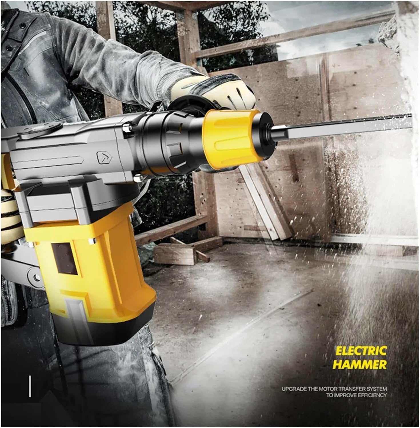 2580W Heavy Impact Electric Hammer Concrete Breaker 30S Quickly Breaks Industrial Power Tools