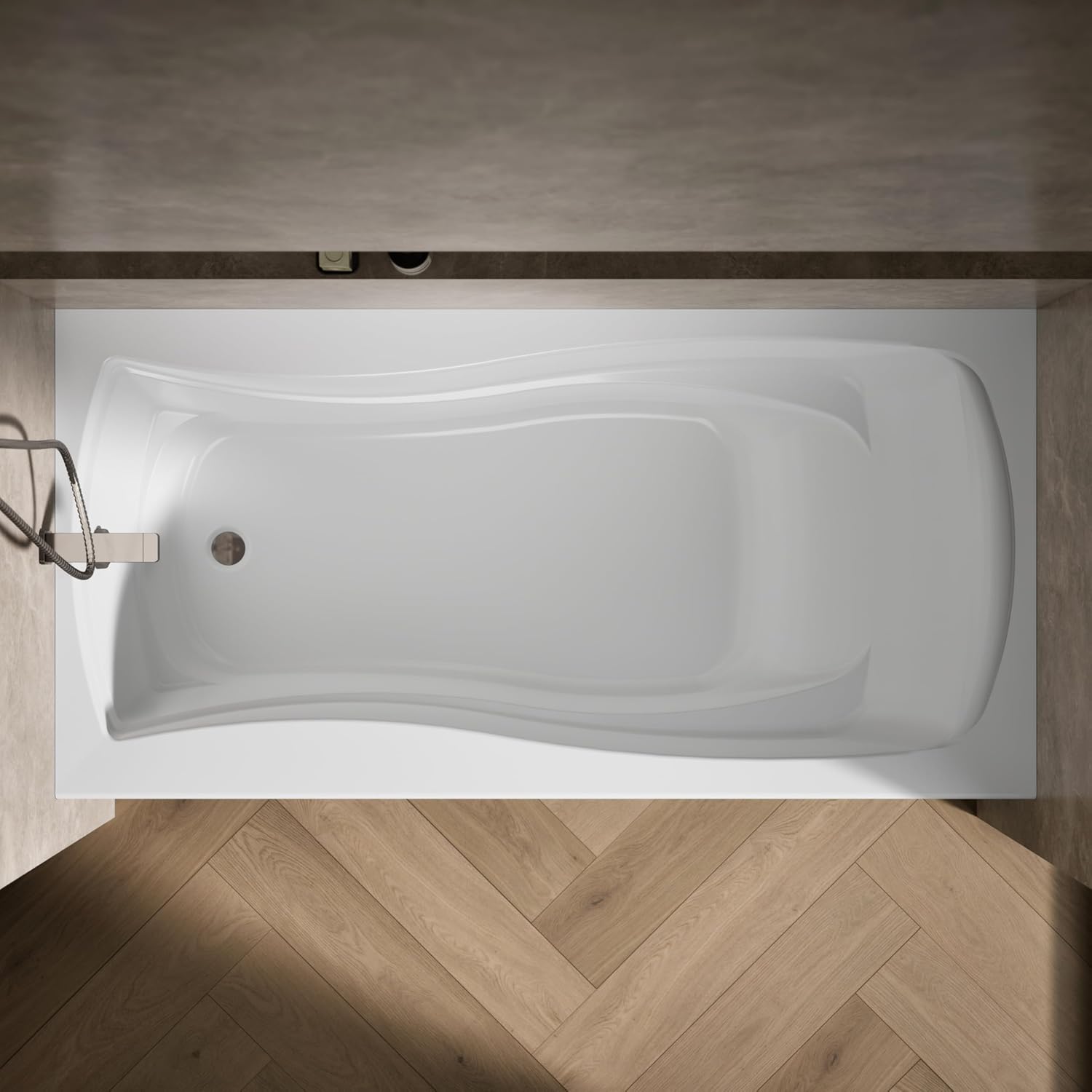Kohler 1259-LA-0 Mariposa® 72' x 36' alcove bath, left drain, White