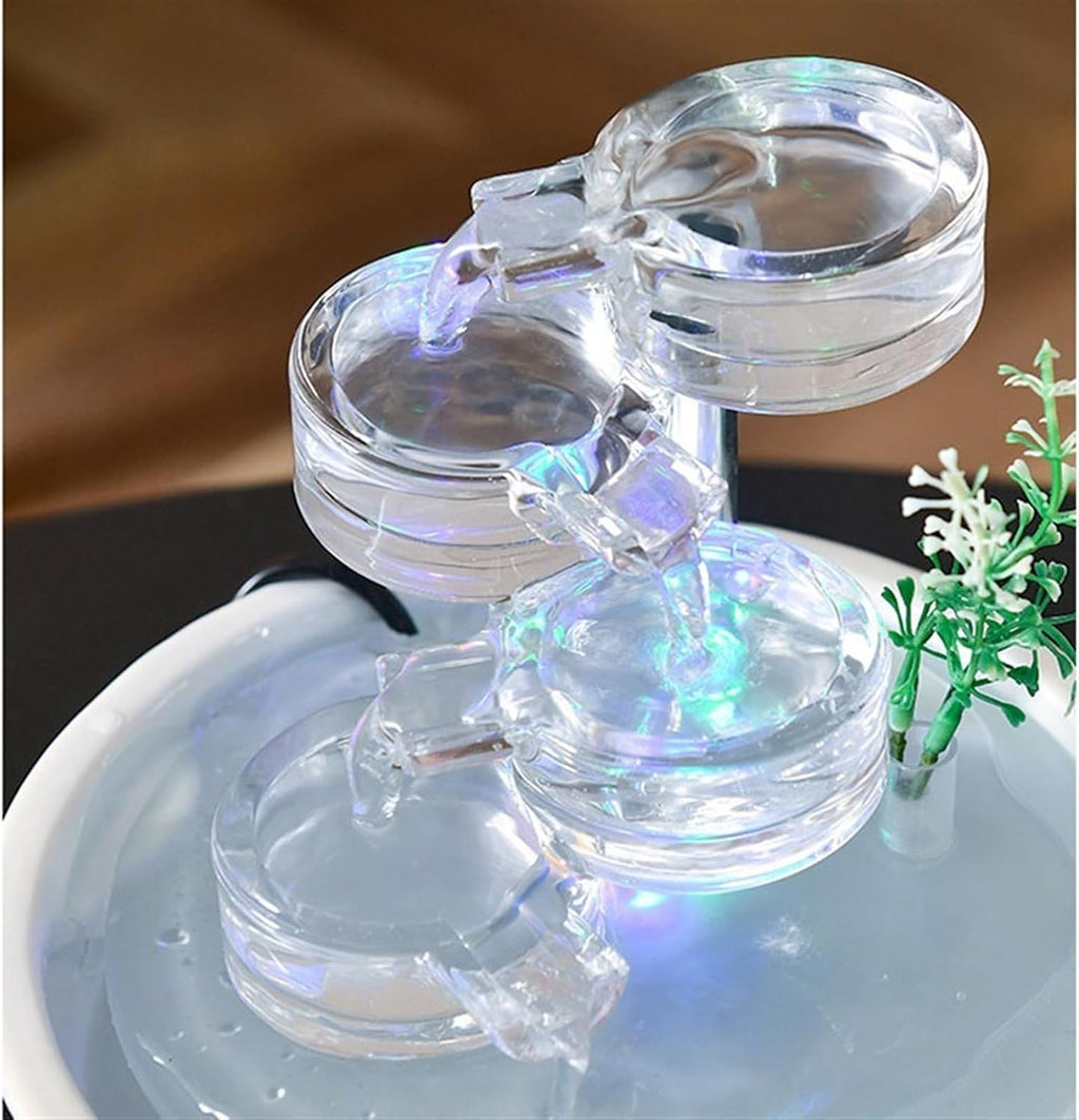 GLigeT Tabletop Fountain Ceramic Desktop Ornaments Modern Simple Cycle of Water Fountain Home Living Room TV Cabinet Wealth Decorations Water Fountain Decor
