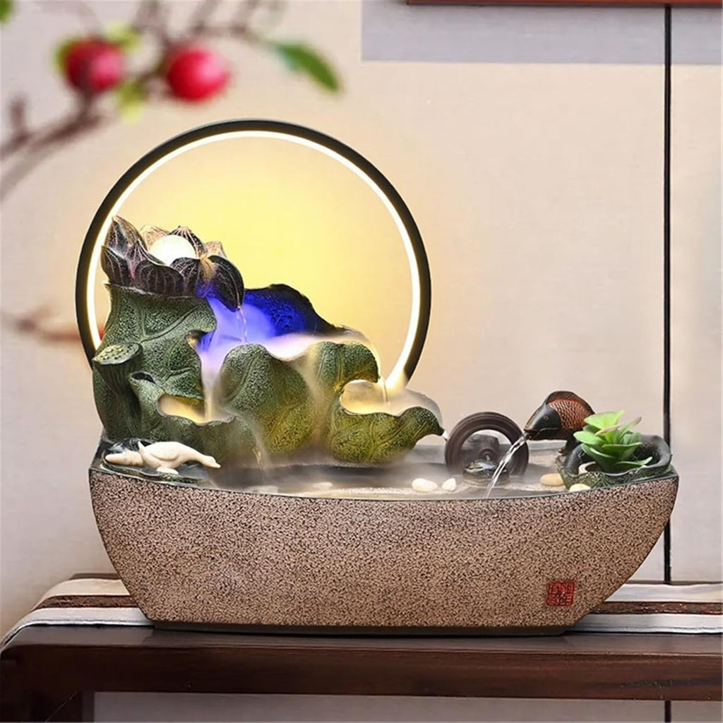 Tabletop Tabletop Fountain Chinese Style Water Ornaments Circulating Waterscape Small Fish Pond Decor