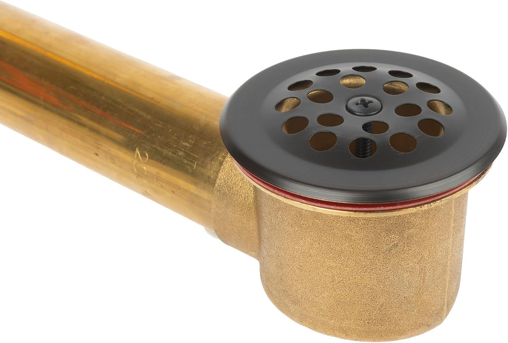 Fine Fixtures Bathtub Shower Drain - 20 Gauge Brass Tubing, Trip Lever Overflow Assembly Tub Drain Kit - Antique Bronze