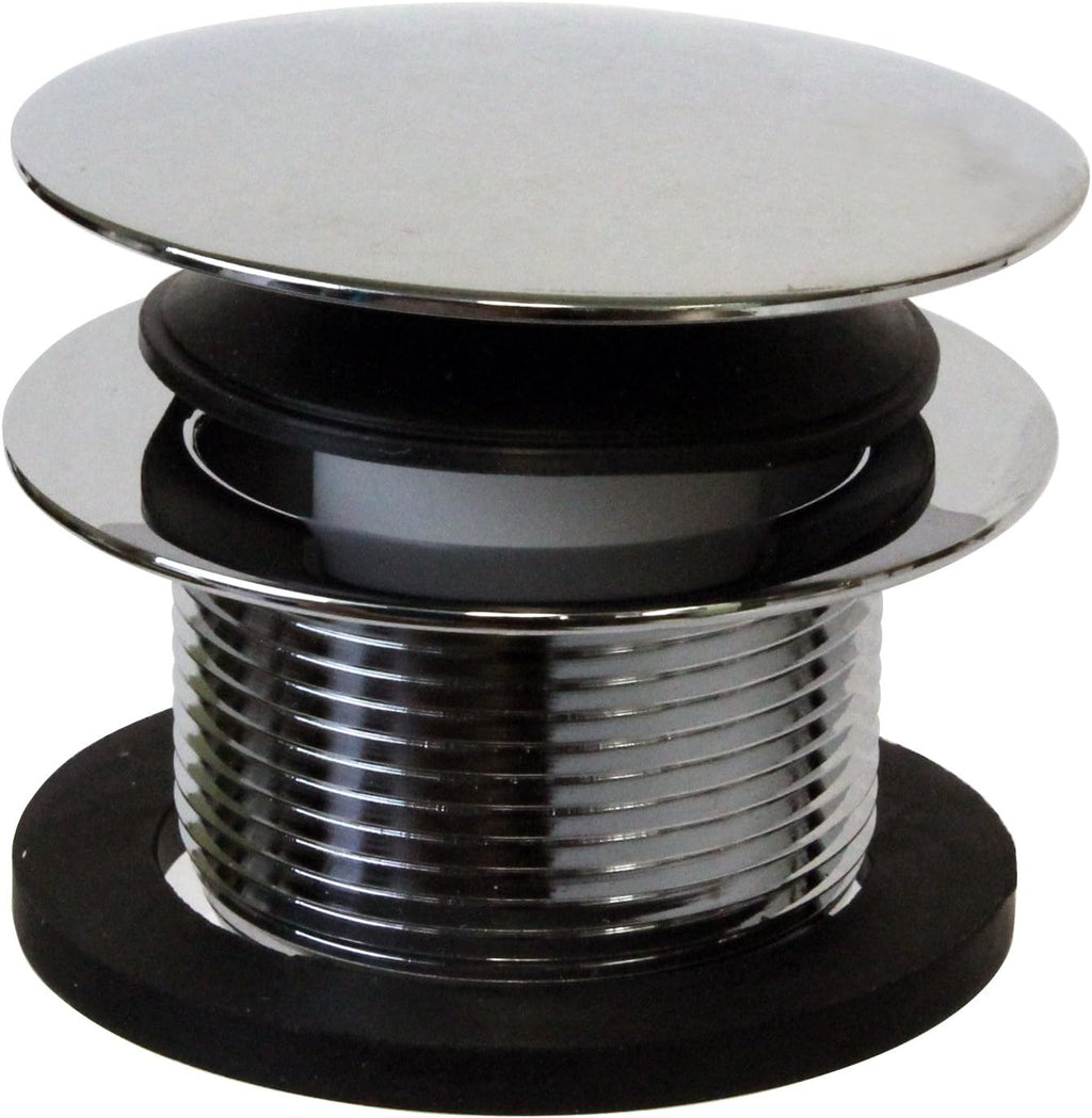 Westbrass D493244CHM-4-26 Bath Waste & Overflow Assembly with Patented Deep Soak Faceplate Cover and Tip-Toe Drain Plug - SCH. 40 PVC, Polished Chrome (4-Pack)