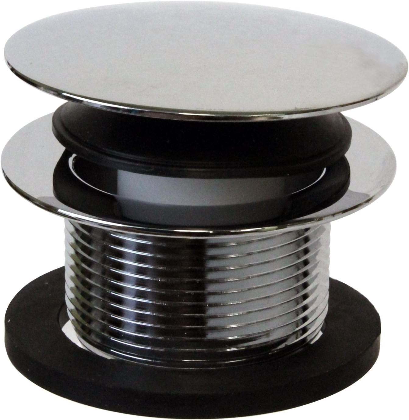 Westbrass D493244CHM-4-26 Bath Waste & Overflow Assembly with Patented Deep Soak Faceplate Cover and Tip-Toe Drain Plug - SCH. 40 PVC, Polished Chrome (4-Pack)