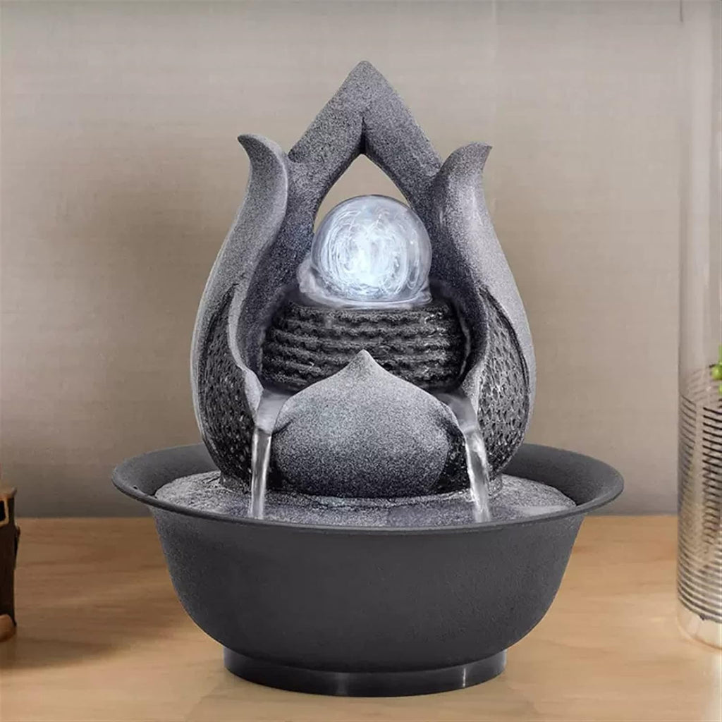 HIHELO Tabletop Fountain Tabletop Fountain Indoor Flowing Water Decorative Fountain Home Decoration Circulating Water Ornament Desktop Lucky Fountain Indoor Fountain