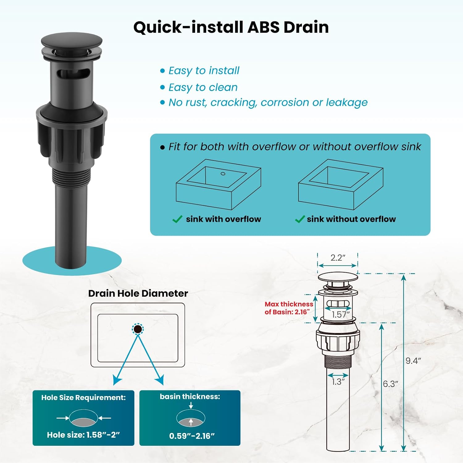 gotonovo Waterfall 8 inch Widespread Bathroom Faucet Set 3 Hole 2 Handle Deck Mount with gotonovo 2 Handles Tub Shower Faucet Set with 6 Modes Handheld Spray Shower System with Tub Spout Matte Black
