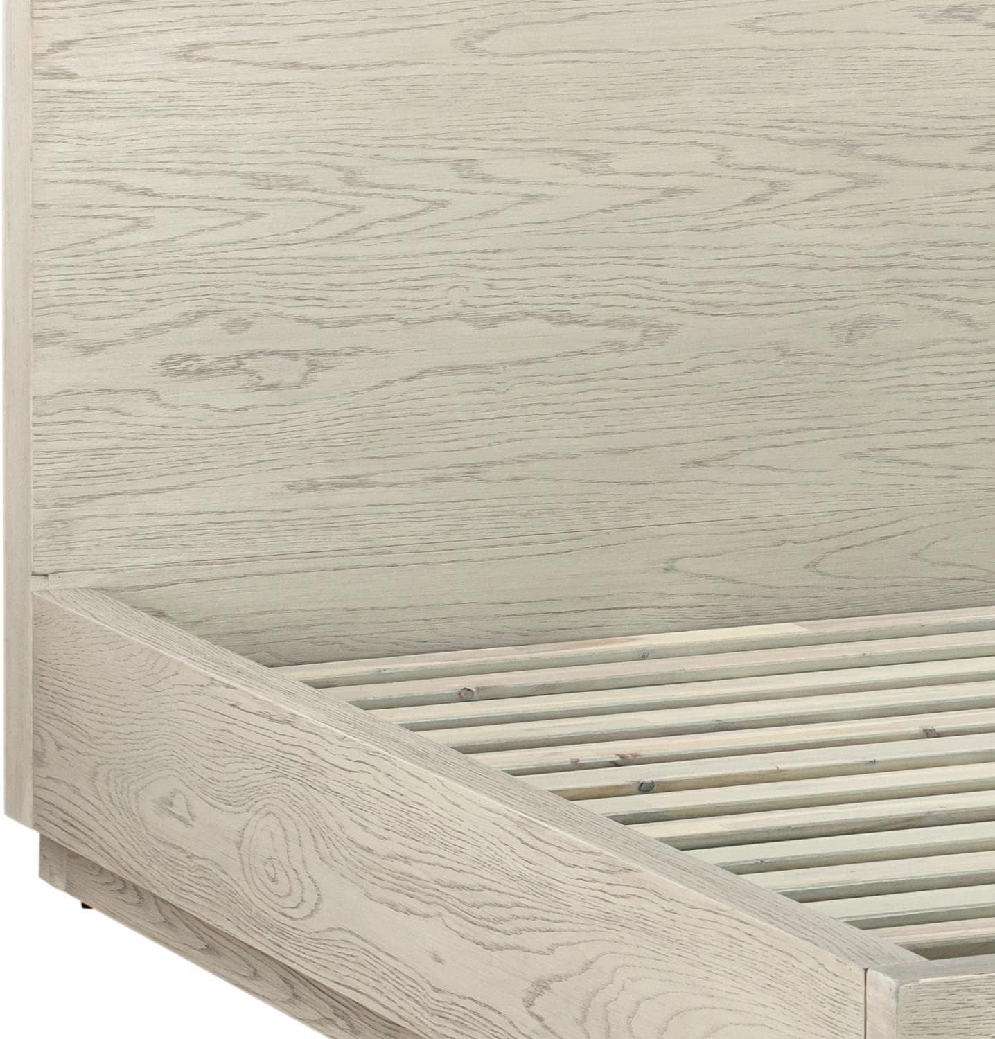 Armen Living Makena 4 Piece Queen Bedroom Set in Grey Acacia Wood, Natural