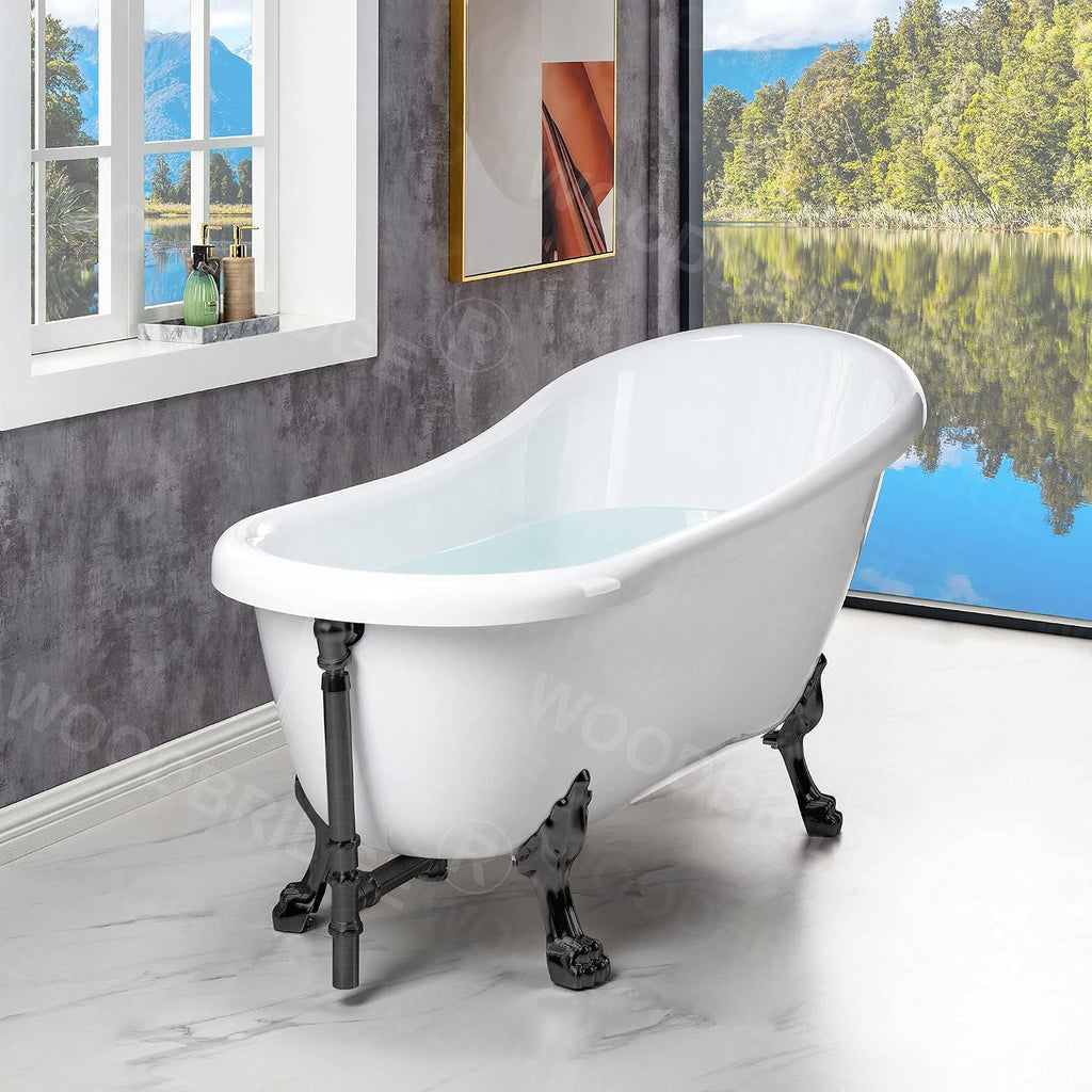 WOODBRIDGE B0023-ORB-Feet+ORB-Drain Bathtub, Oil-Rubbed Bronze