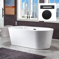 WOODBRIDGE B0002-MB-Drain&O Bathtub, Matte Black