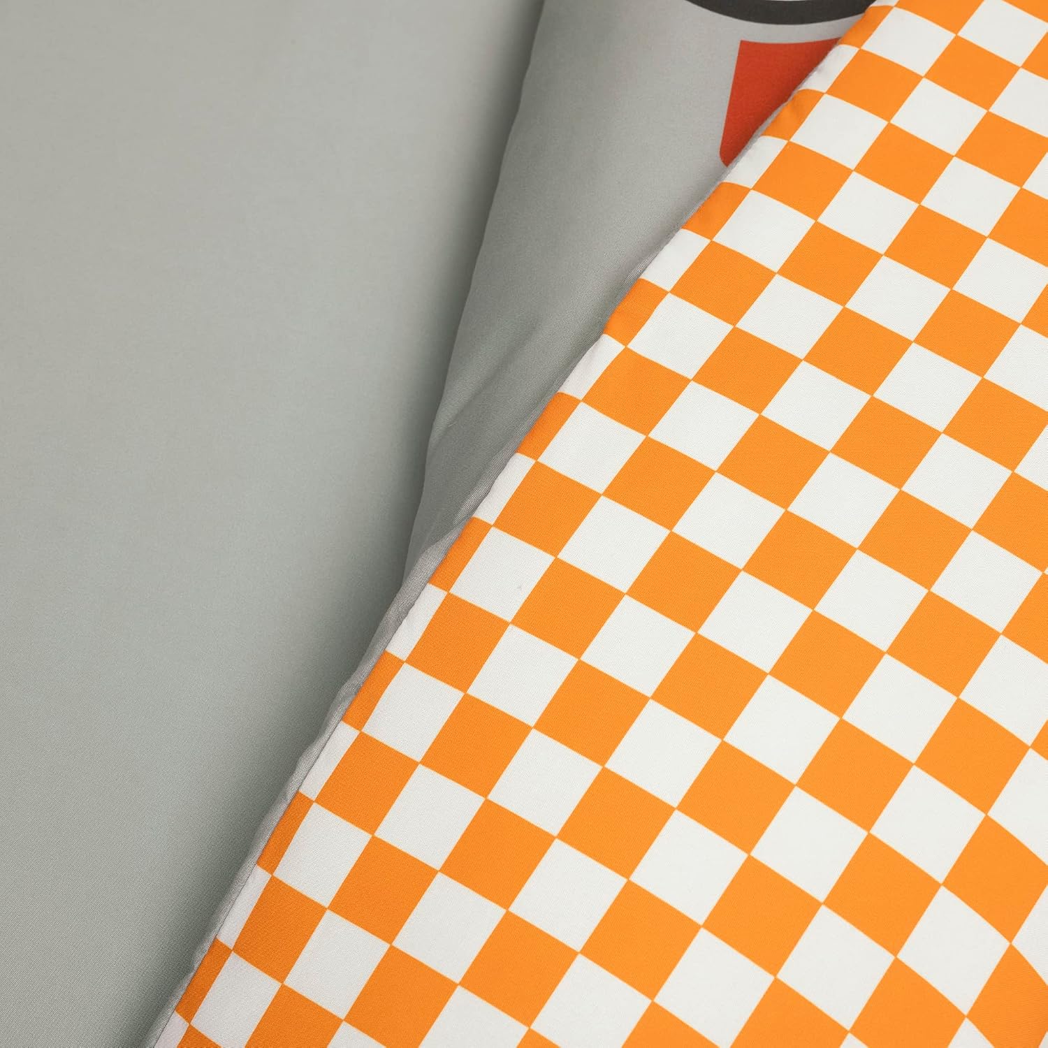 Lush Decor Racing Cars Reversible Comforter Queen Size 5 Piece Set Full/Queen Gray & Orange - Kids Bedding Set Queen Comforter - Car Decor
