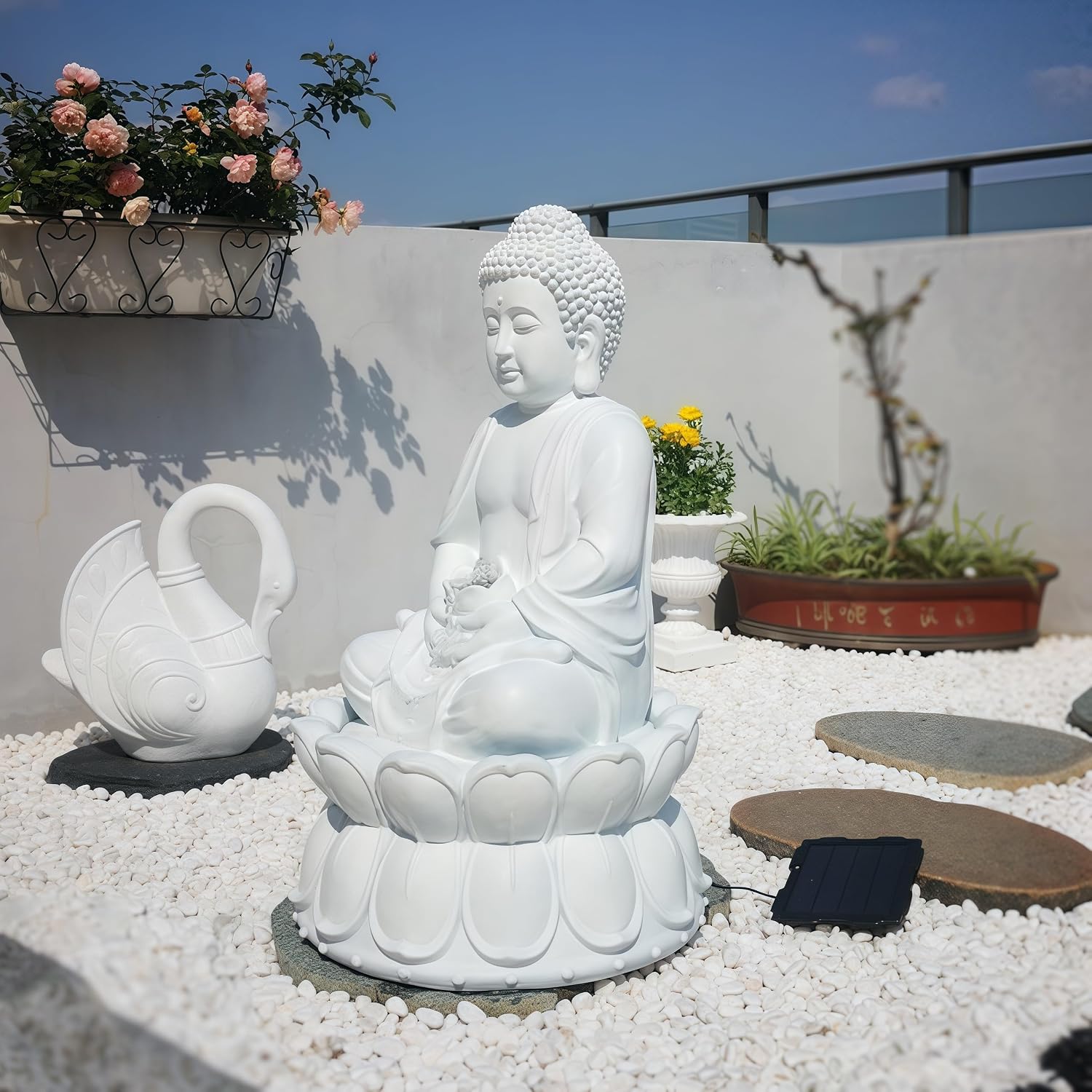 Outdoor Water Fountain Outside, Garden Fountain, Buddha Statue Outdoor/Indoor for Home, Buddha Decor & Gifts, Buddah, Buda, Budda, Buddhas, Chinese Decor & Gifts, Feng Shui