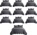 IR Imperial Rooms Queen Quilt Bedding Set (90' x 96') - Bulk Pack of 10 Wholesale for Hotels, Guest Bedroom & Airbnbs - Lightweight Microfiber Reversible Embossed Quilts Bedspreads (Charcoal)