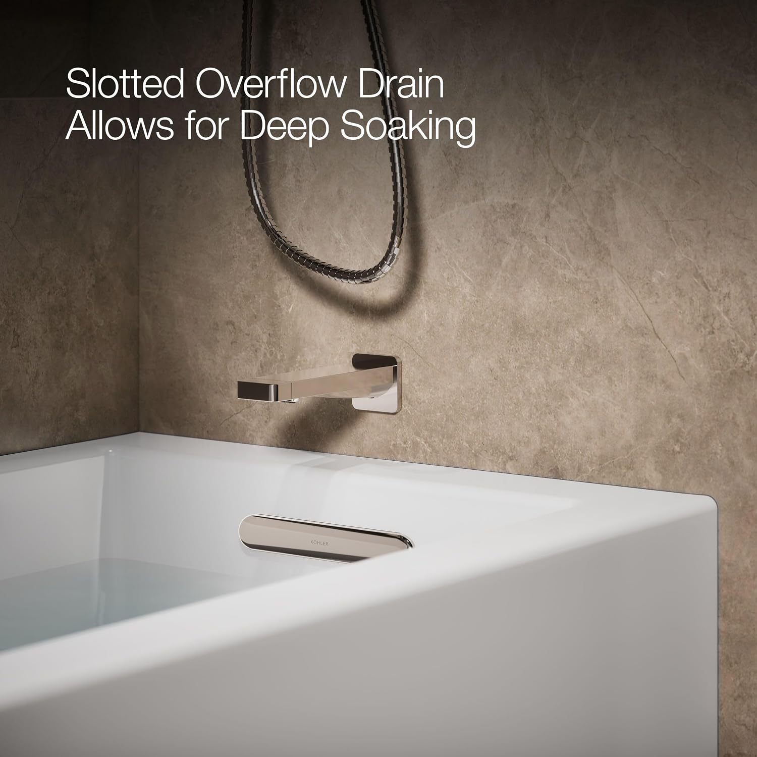 Kohler 1956-RA-0 Underscore® 60' x 30' alcove bath right drain, White