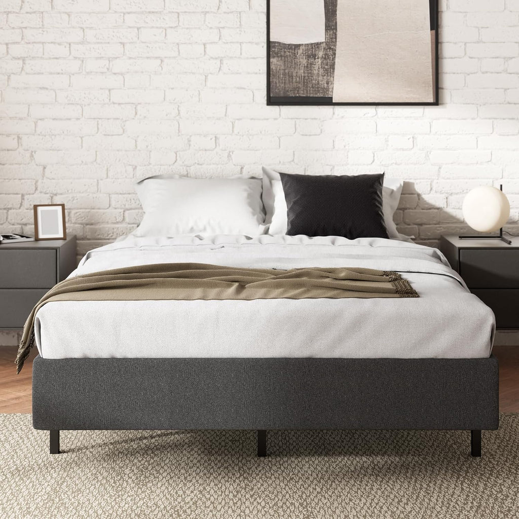 Zinus 9 Inch WonderBox(TM) Smart Box Spring, Quick Assembly Mattress Foundation, Durable Metal Frame, King, Grey
