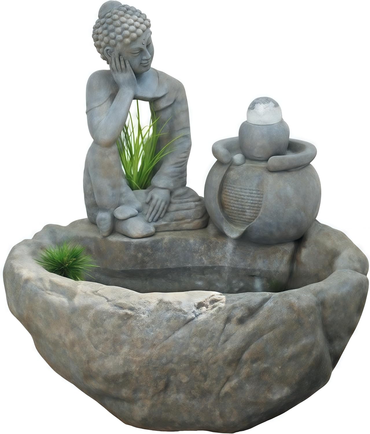 Outdoor Water Fountain Outside, Garden Fountain, Buddha Statue Outdoor/Indoor for Home, Buddha Decor & Gifts, Buddah, Buda, Budda, Buddhas, Chinese Decor & Gifts, Feng Shui