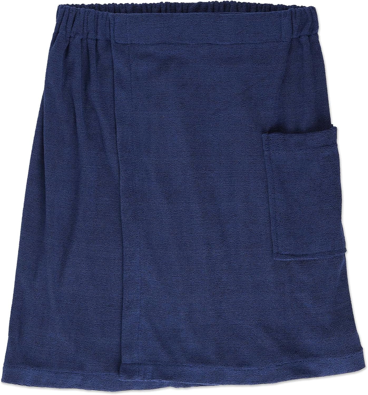 DII Men's Terry Shower Wrap Collection Adjustable with Velcro and Pocket, 54x20, Nautical Blue (Pack of 12)