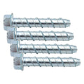 CONFAST LDC123 1/2' x 3' Zinc Plated Large Diameter Concrete Screw for Anchoring to Masonry, Brick or Block (25 per Box) (Pack of 4)