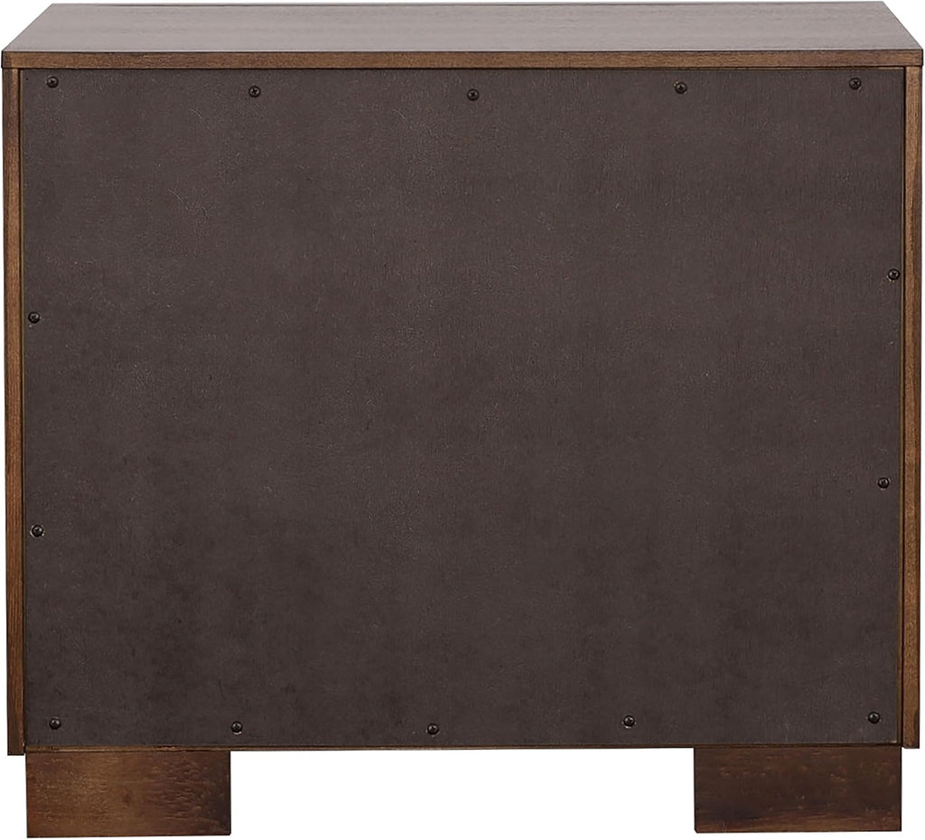 Coaster Home Furnishings Jessica Contemporary 4-Piece Bedroom Set Queen Size LED Storage Bookcase Bed Frame 47-inch Headboard Cappuccino 200719Q-S4