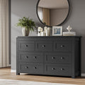 BORNOON 7-Drawer Dresser, Modern Wooden Storage Chest of Drawers, Dresser TV Stand, Wood Drawer Organizer with Metal Handles for Bedroom, Living Room, Hallway