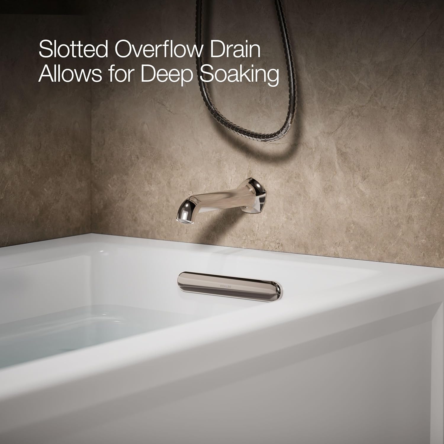 Kohler 1948-RA-0 Archer® 66' x 32' alcove bath, right drain, White