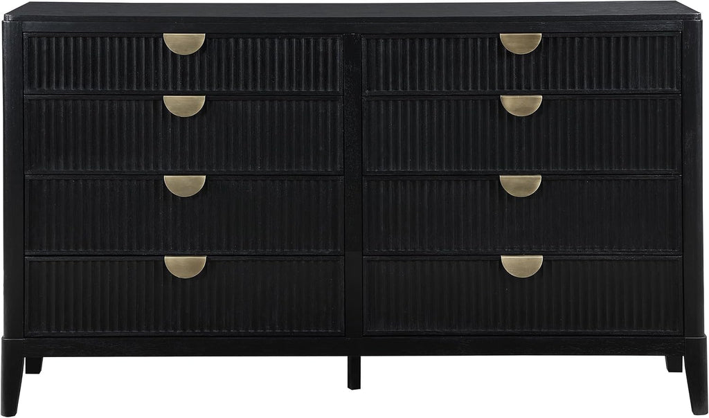 Coaster Home Furnishings Brookmead Transitional 4-Piece Bedroom Set Queen Size Panel Bed Frame 60-inch Headboard Black 224711Q-S4