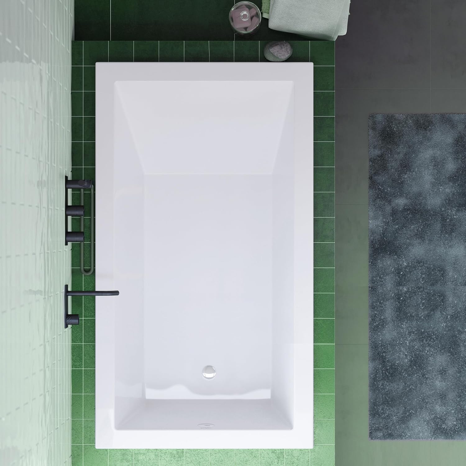Swiss Madison Voltaire 48' x 30' Reversible Drain Drop-In Bathtub