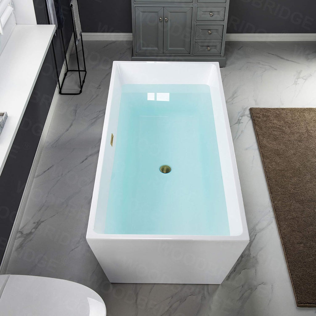 WOODBRIDGE B0003-BG-Drain &O Bathtub, White