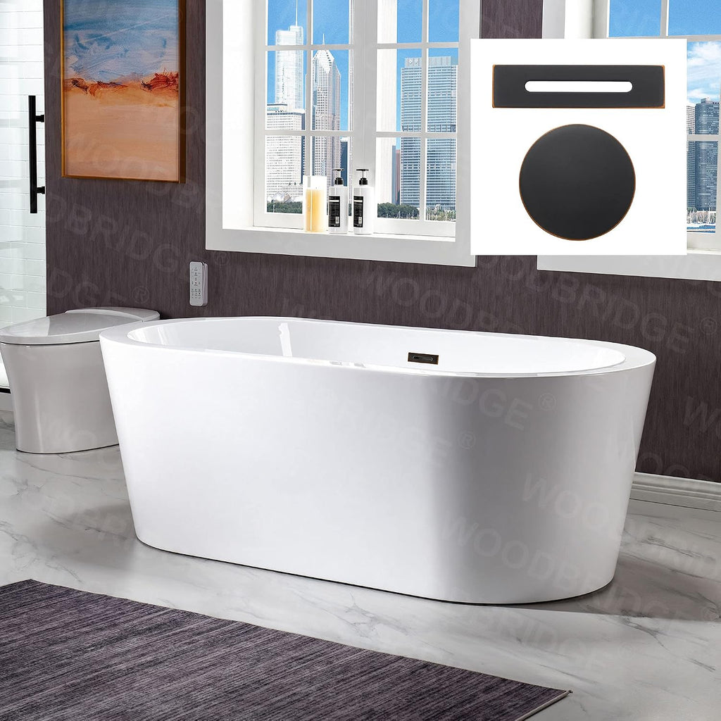 WOODBRIDGE B0002-ORB-Drain&O Bathtub, Oil-Rubbed Bronze
