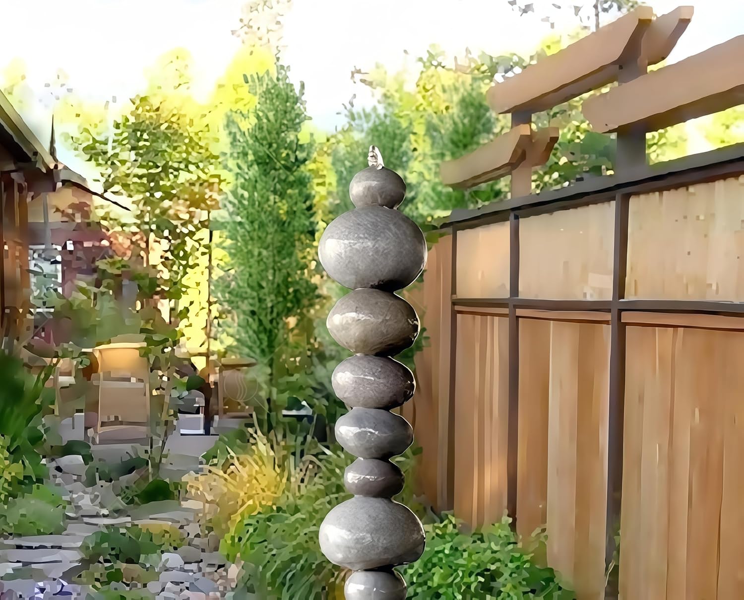 Outdoor Water Fountain, Zen Water Fountain Outside, Feng Shui Decor & Gifts for Home, Feng Shui Statue, Chinese New Year Decoration, Chinese Decor & Gifts