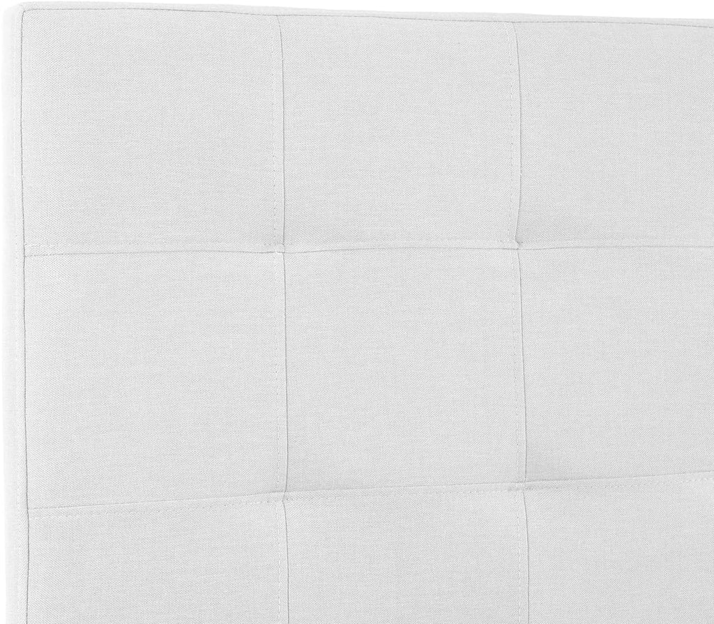 Naomi Home Jessenia Square Tufted Upholstered Headboard for Full & Queen – Fabric Padded Panel, 12 Adjustable Heights, Dual Mount for Wall or Bed Frame